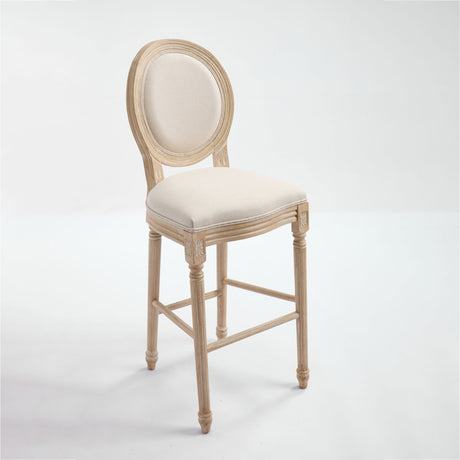 French Country Bar Chairs & Round Back (Set of 2)