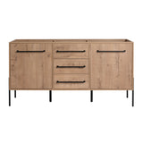 60" Freestanding Bathroom Vanity With Soft Close Doors And Drawers, (Vanity Only) - Imitative Oak