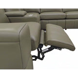 Upholstered Large Arms Sectional With Recliner Seats