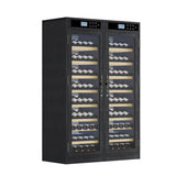 Wine Cooler With Dual Zone Temperature Control, Vacuum Insulated Door - Black