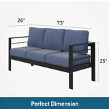 Outdoor Patio Set, All-Weather With Thick Cushions