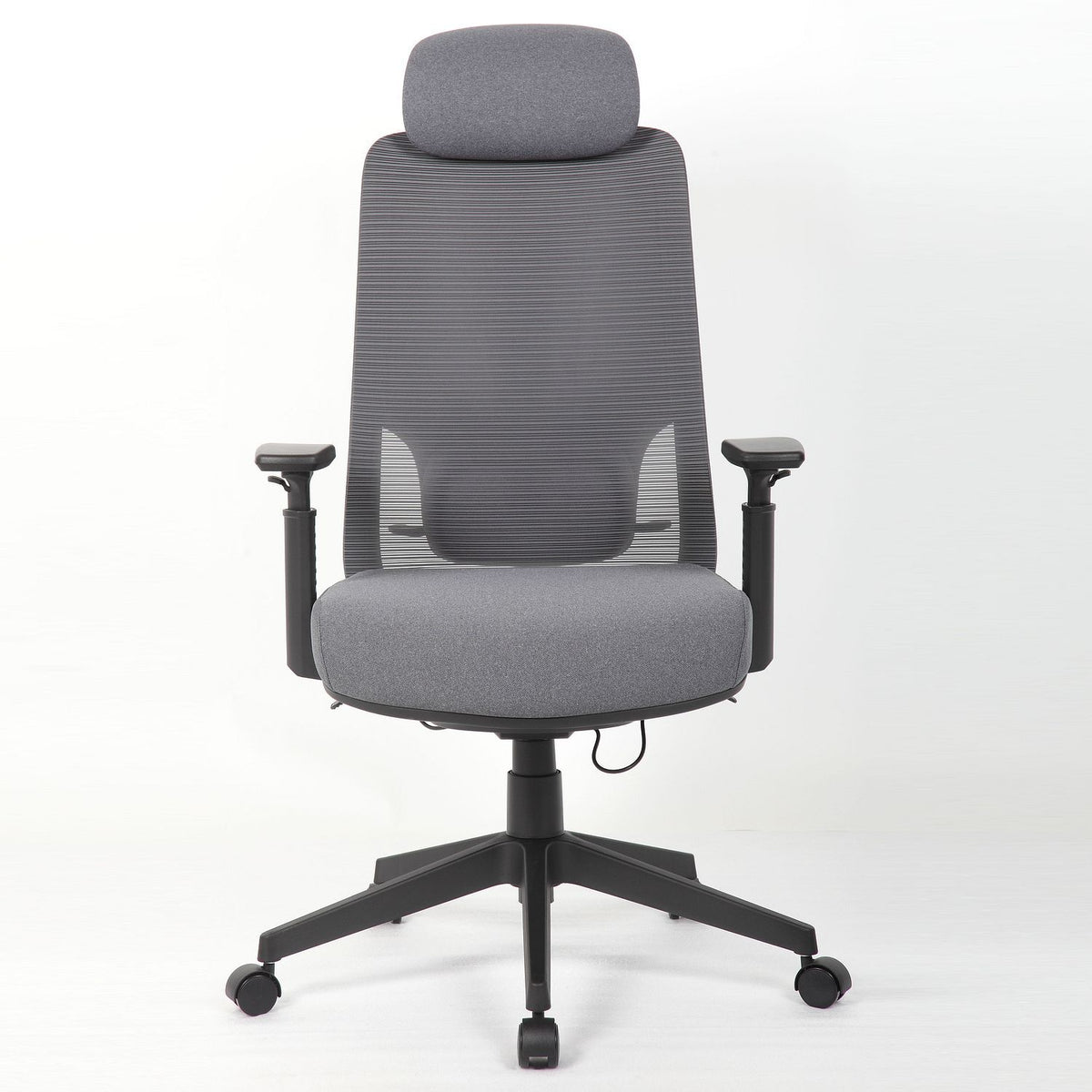 High Back Ergonomic Office Chair With Adjustable Headrest & 5D Armrest, Height Adjustable Swivel For Home Office - Antique Gray
