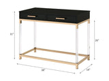 Adiel - Sofa Table - Black / Gold - Sofa Tables - Alpine Outlets