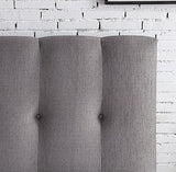 Bridgevine Home - Queen Size Tufted Upholstered Headboard With Nailhead Trim - Gray