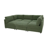 Reversible Modular Sectional & Custom Configuration And Premium Upholstery - Dark Green