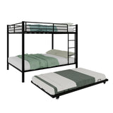 Bunk Bed For Kids, Convertible Frame With Ladders & Guardrail