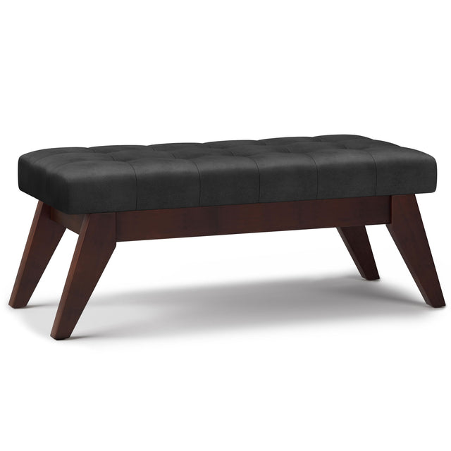 Draper - Upholstered Mid Century Tufted Ottoman Bench - Bench Ottomans - Alpine Outlets