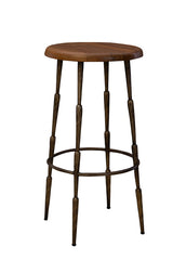 Zazu - Counter Stool - Dark Brown / Bronze