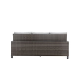 Bungalow - Patio Sofa With 2 Accent Pillows - Gray