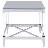 Wallingsford - 2 Piece Square Coffee And End Table Set - Chrome
