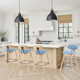 Fox - Swivel Counter Height Stool - Light Brown