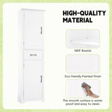 Tall Freestanding Bathroom Storage Cabinet With 2 Doors And Adjustable Shelves