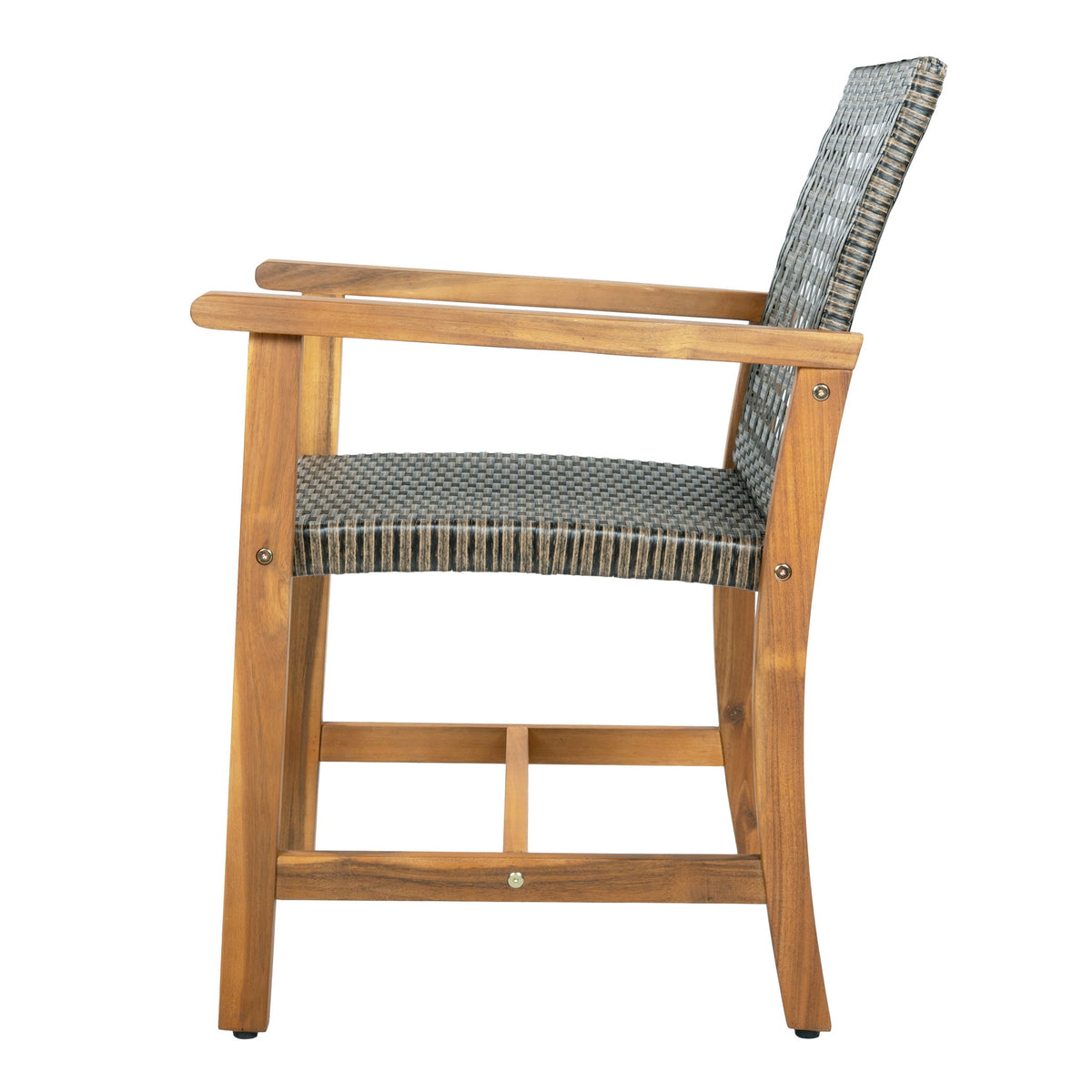 Outdoor Dining Chairs (Set of 2) - Mocha / Teak