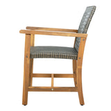 Outdoor Dining Chairs (Set of 2) - Mocha / Teak