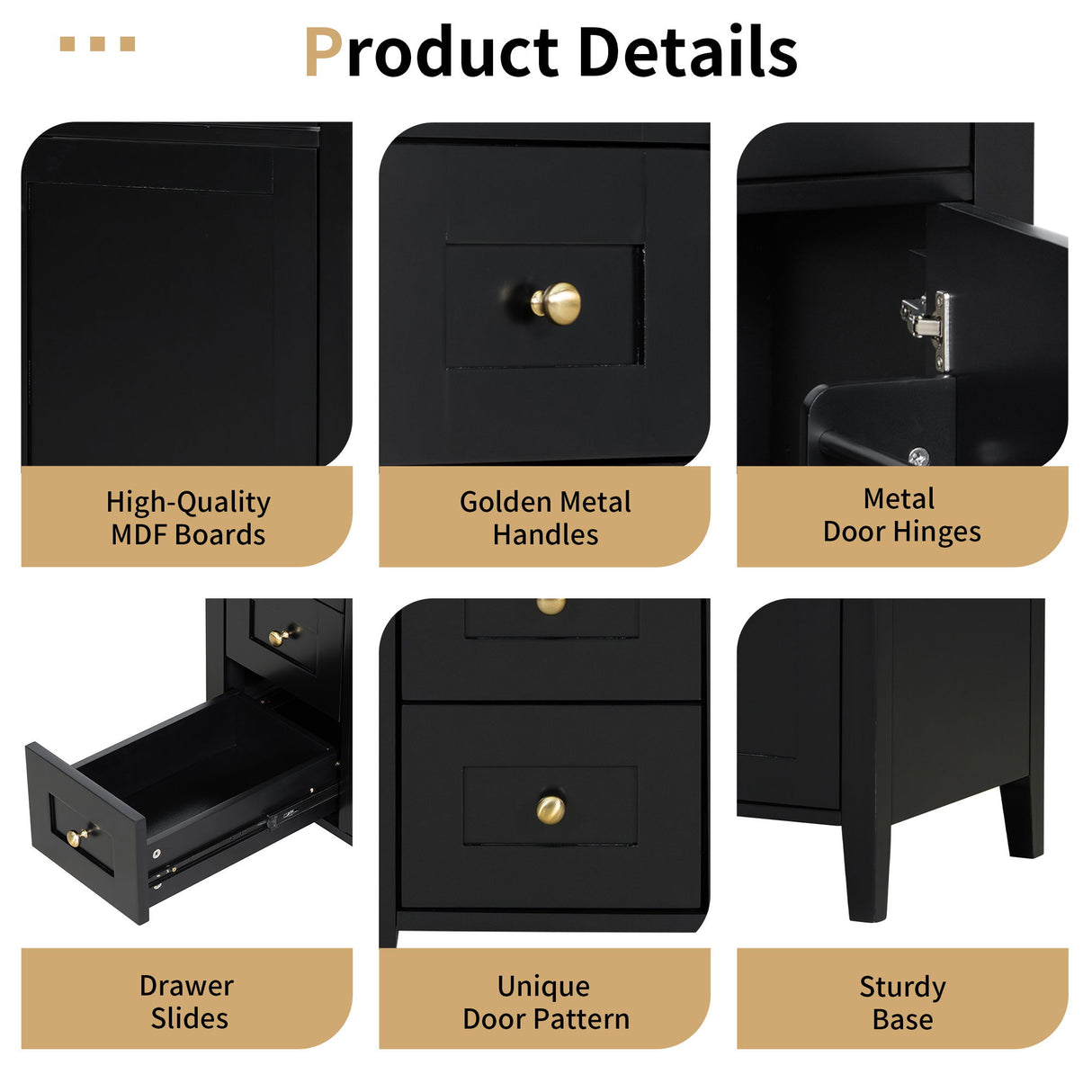 Modern Bathroom Vanity With Sink, 3 Drawers And Adjustable Shelf