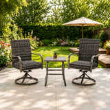 Outdoor Swivel Dining Chair (Set of 2) - Gray