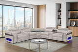 Nova - Sectional With Bluetooth Speaker, LED And Lifting Wine Cabinet