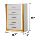Obsession - 5 Drawer Chest - White