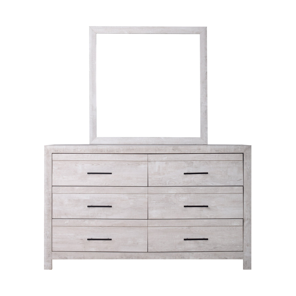 Biscayne Driftwood Square Bedroom Dresser Mirror