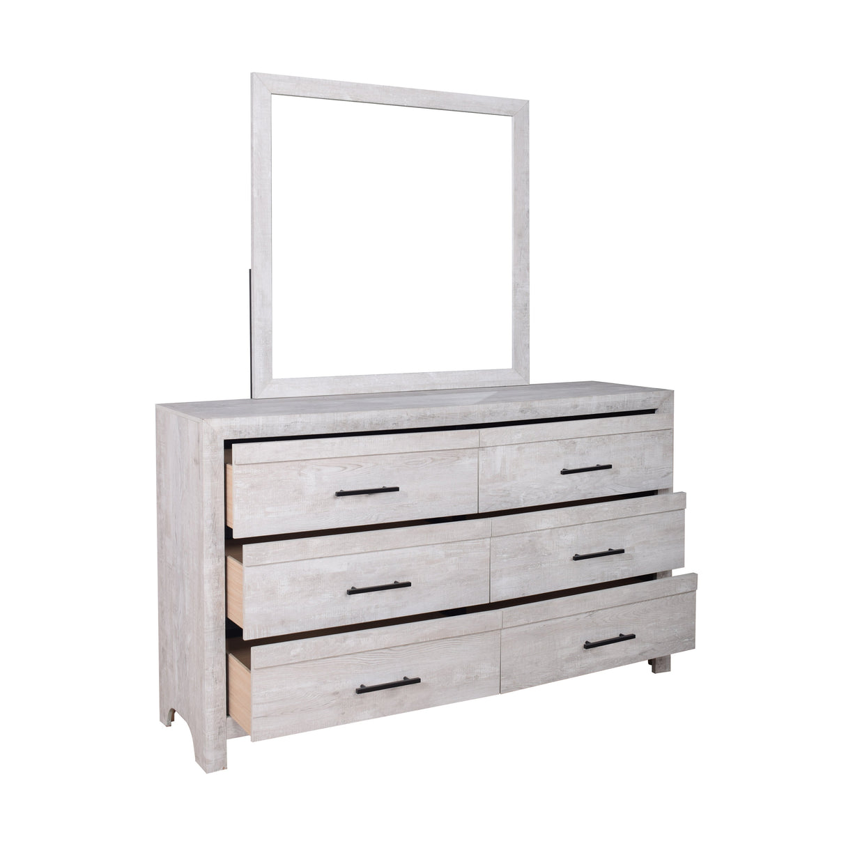 Biscayne Driftwood Square Bedroom Dresser Mirror