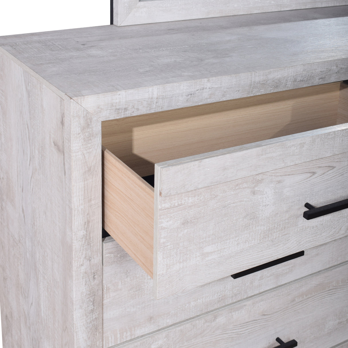 Biscayne Driftwood Square Bedroom Dresser Mirror