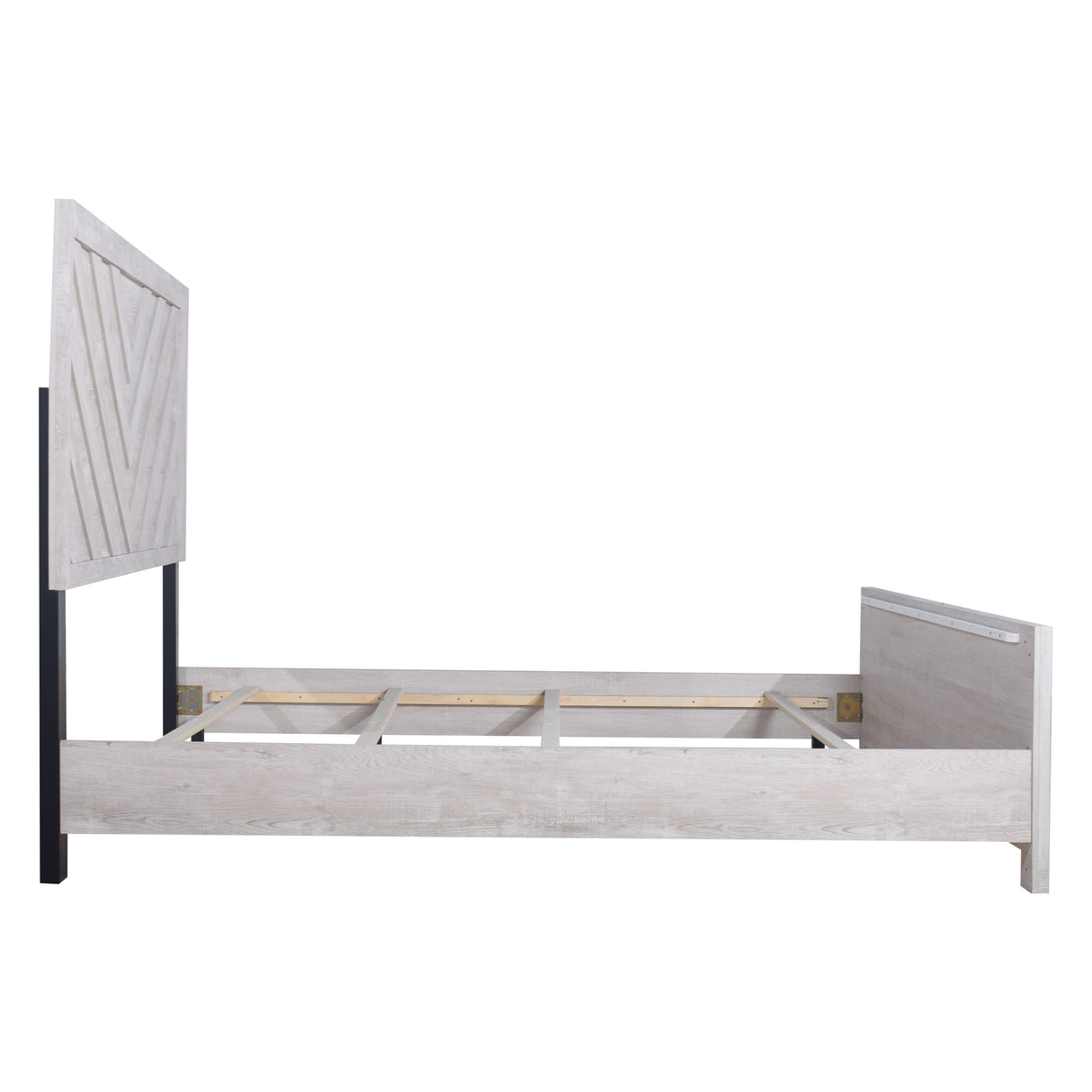 Biscayne Eastern King Bed Headboard, Footboard, and Slats - Driftwood