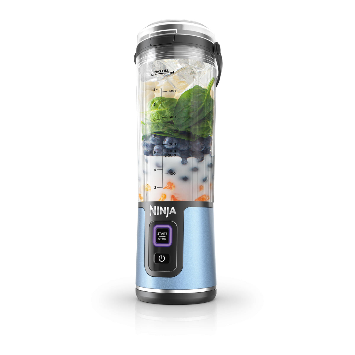 Ninja BC151BM Metallic Blue 18 oz portable blender