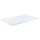 52x27-Inch Clear Tempered Glass Rectangle Table Top, 6mm