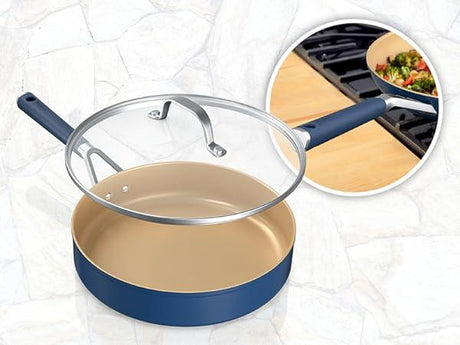 Ninja CW49011 Navy Blue covered sauté pan