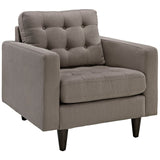 36 Inch Polyester Fabric Armchair