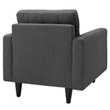 36 Inch Upholstered Fabric Button Tufted Armchair Set of 2