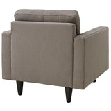 36 Inch Upholstered Fabric Button Tufted Armchair Set of 2