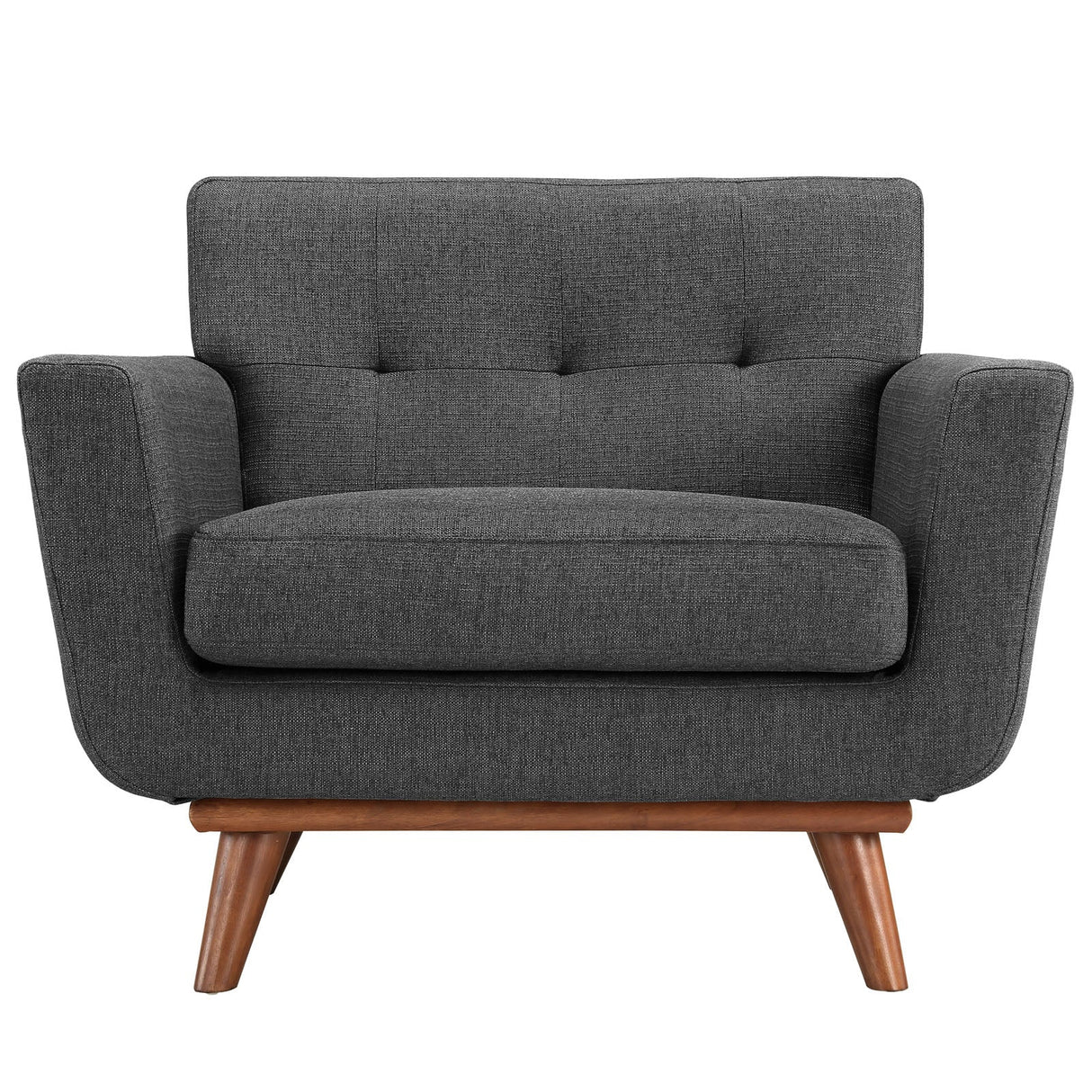 33 Inch Upholstered Fabric Button Tufted Armchair Set of 2