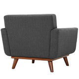 33 Inch Upholstered Fabric Button Tufted Armchair Set of 2