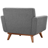 33 Inch Upholstered Fabric Button Tufted Armchair Set of 2