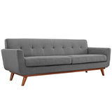 2 Piece 123" Gently Sloping Curved Upholstered Armchair and Sofa Set