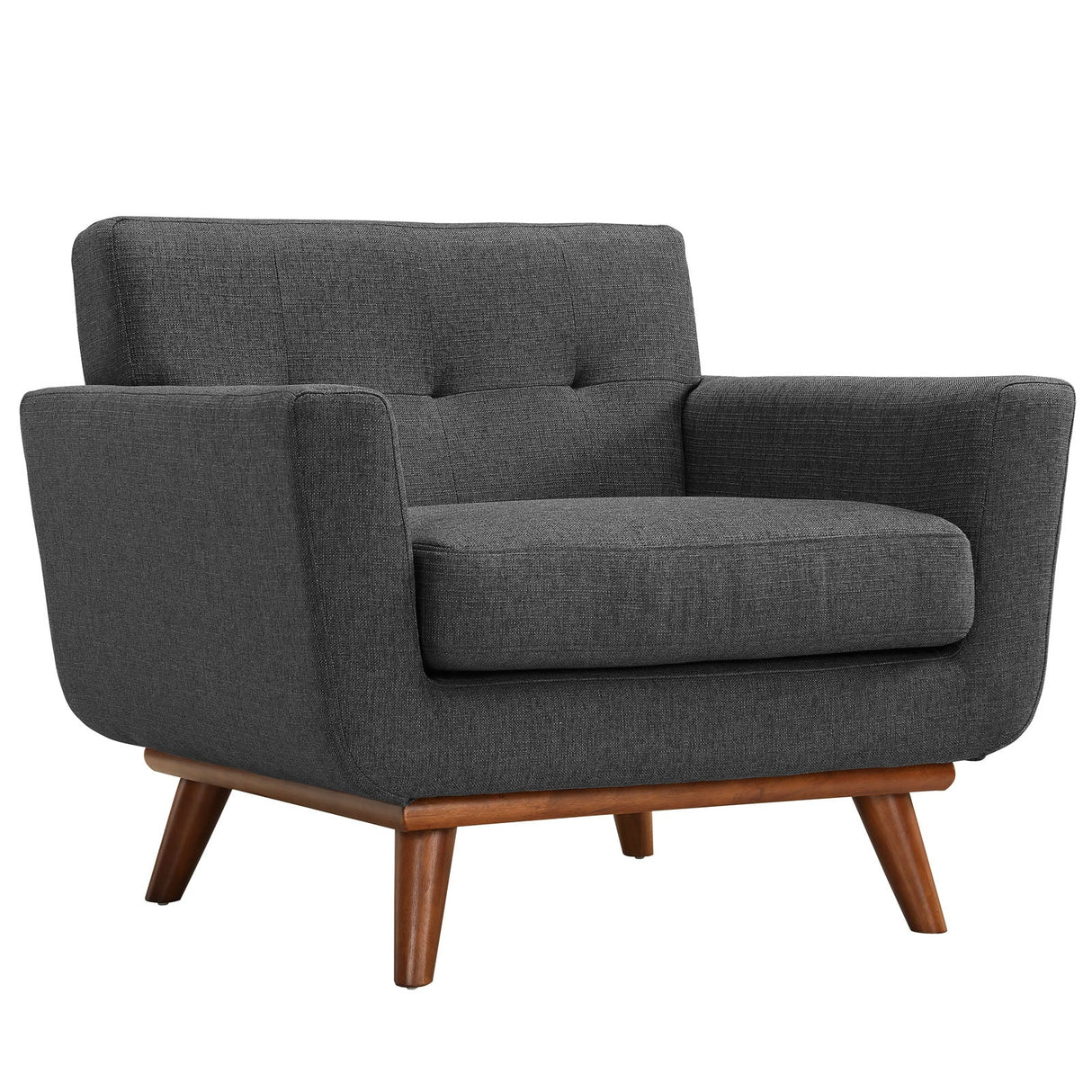 2 Piece 73" Gently Sloping Curved Upholstered Armchair and Loveseat Set