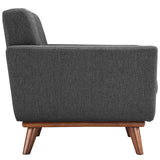 3 Piece 123" Gently Sloping Curved Upholstered Armchairs and Loveseat Set