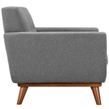 3 Piece 123" Gently Sloping Curved Upholstered Armchairs and Loveseat Set