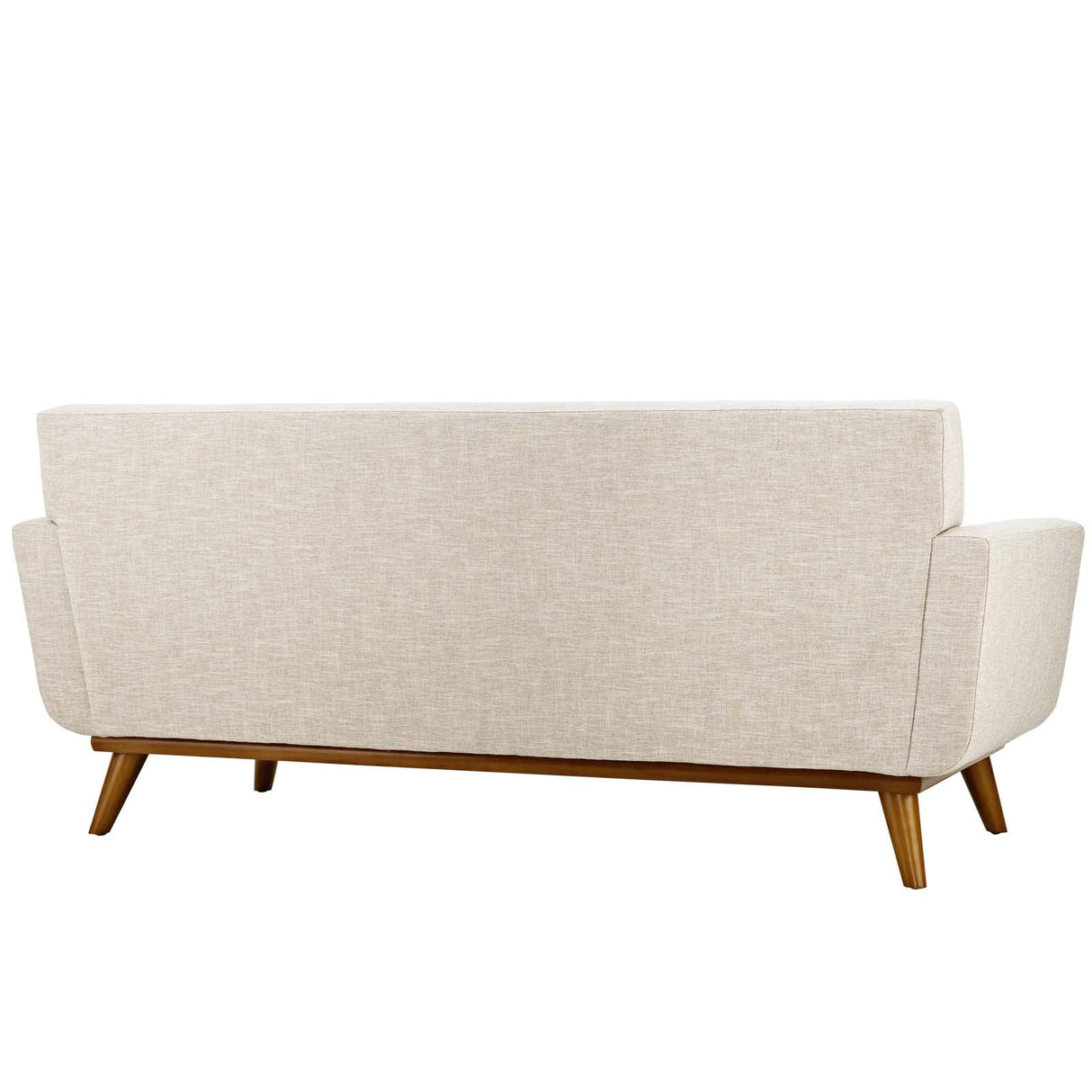2 Piece 124" Gently Sloping Curved Upholstered Fabric Loveseat and Sofa Set