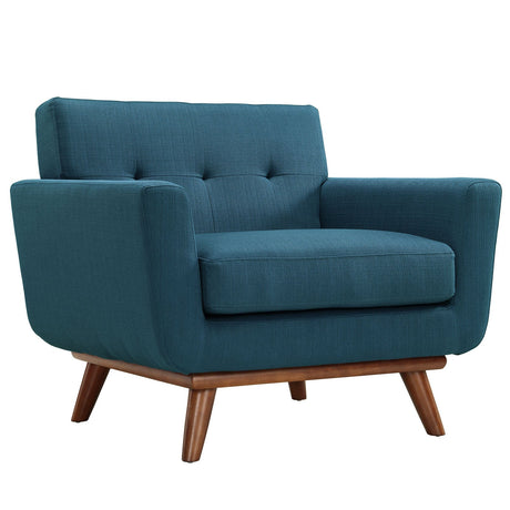 3 Piece 124" Gently Sloping Curved Upholstered Fabric Sofa Loveseat and Armchair Set