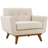 3 Piece 124" Gently Sloping Curved Upholstered Fabric Sofa Loveseat and Armchair Set