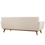 3 Piece 124" Gently Sloping Curved Upholstered Fabric Sofa Loveseat and Armchair Set