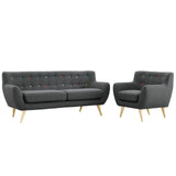 2 Piece 109" Organically Shaped Upholstered Living Room Set