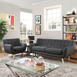 2 Piece 109" Organically Shaped Upholstered Living Room Set