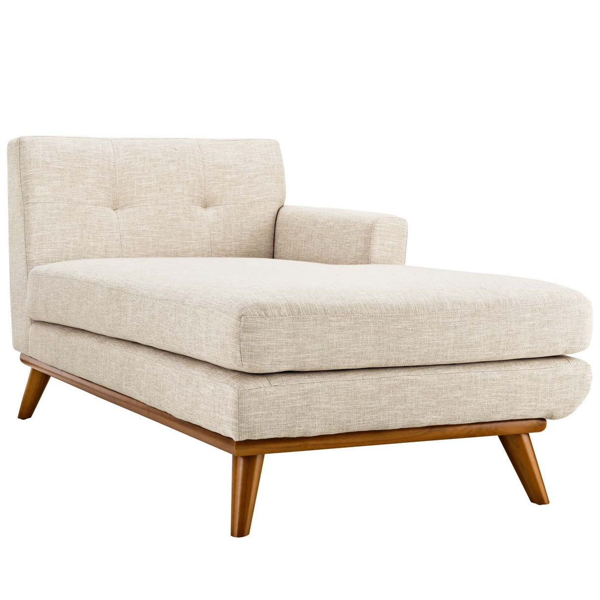 Right-Facing Upholstered Fabric Chaise 70 Inch