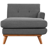 Right-Facing Upholstered Fabric Chaise 70 Inch