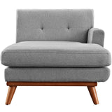 Right-Facing Upholstered Fabric Chaise 70 Inch