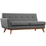 Right-Facing Upholstered Fabric Sectional Sofa - 110 Inch