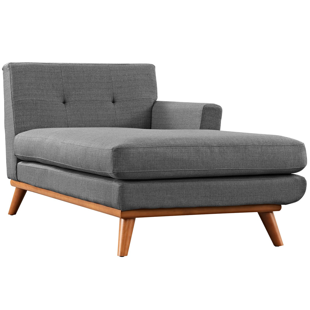 Right-Facing Upholstered Fabric Sectional Sofa - 110 Inch